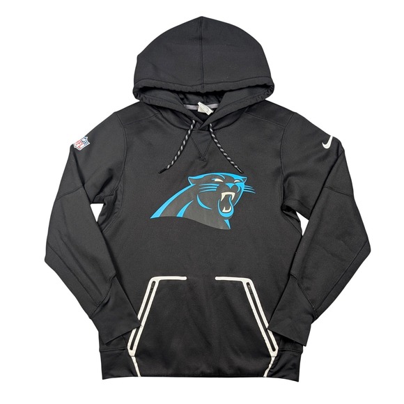 Nike Other - Carolina Panthers Hoodie Mens Small Black Nike On Field Therma-FIT Pullover NFL